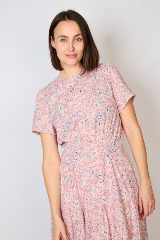 Vestido vintage rosa con flores - Ropa mujer vintage SusiSweetdress