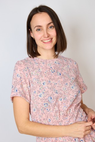 Vestido vintage rosa con flores - Ropa mujer vintage SusiSweetdress