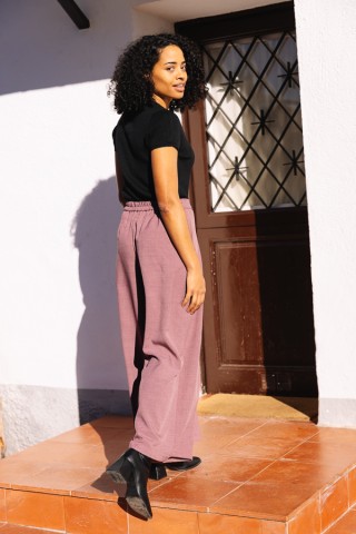 Pantalón palazzo rosa viejo - Ropa SusiSweetdress