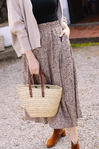 Falda maxi larga animal print con bolsillos- Ropa mujer SusiSweetdress