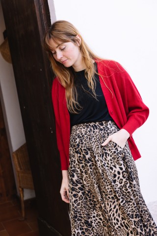 Falda maxi larga leopardo con bolsillos- Ropa mujer SusiSweetdress