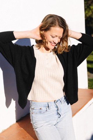 Chaqueta negra manga murciélago- Ropa SusiSweetdress