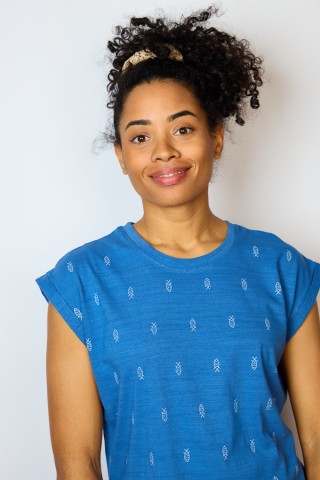 Camiseta SusiSweetdress azul con pez- Ropa mujer SusiSweetdress