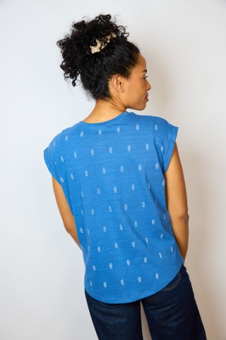 Camiseta SusiSweetdress azul con pez- Ropa mujer SusiSweetdress