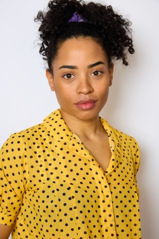 Camisa vintage amarilla con topos negros - Ropa mujer SusiSweetdress