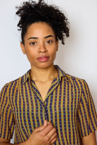 Camisa vintage rayas ocre y negro - Ropa mujer SusiSweetdress