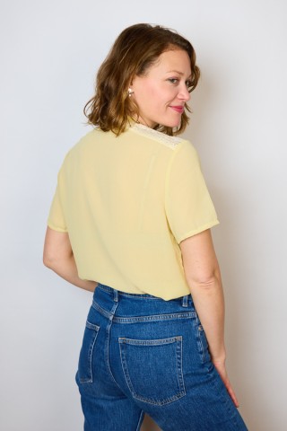 Camisa vintage amarillo claro pastel - Ropa mujer SusiSweetdress