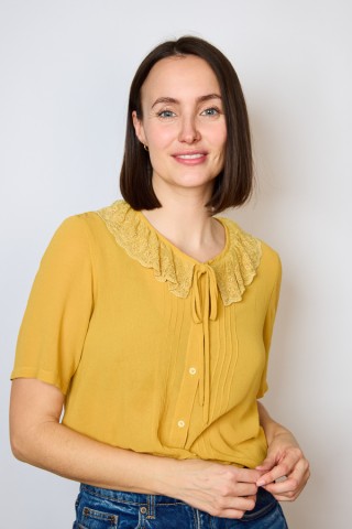 Camisa vintage amarillo mostaza - Ropa mujer SusiSweetdress