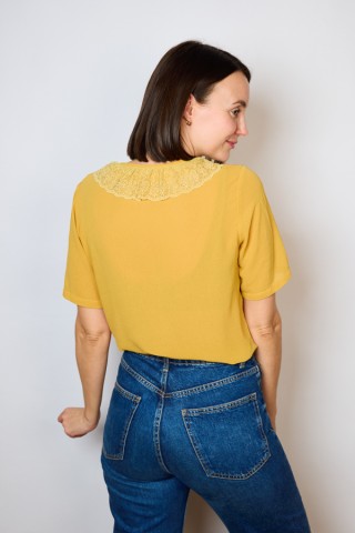 Camisa vintage amarillo mostaza - Ropa mujer SusiSweetdress