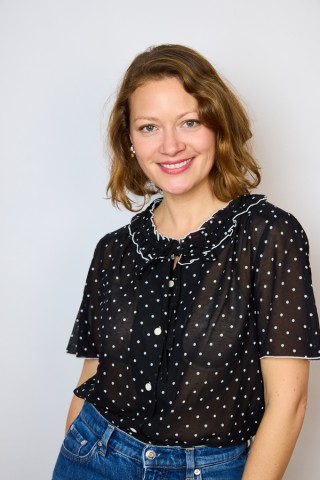 Camisa vintage negra con lunares blancos- Ropa mujer SusiSweetdress