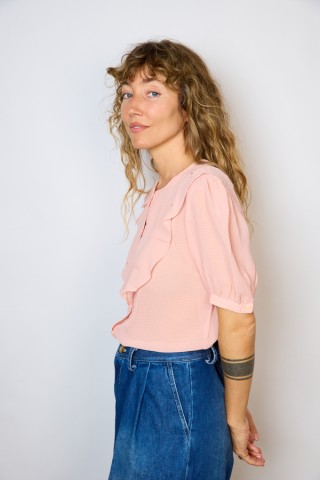 Camisa vintage rosa pastel- Ropa mujer SusiSweetdress