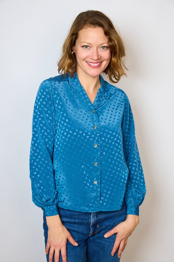 Camisa vintage azul celeste- Ropa mujer SusiSweetdress