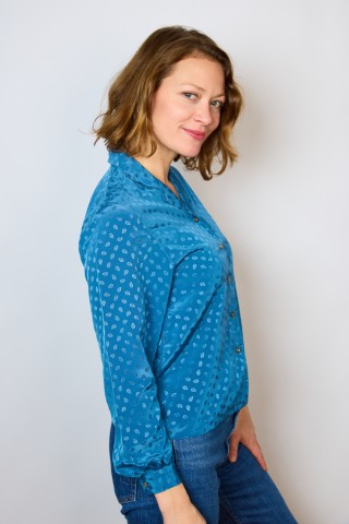 Camisa vintage azul celeste- Ropa mujer SusiSweetdress