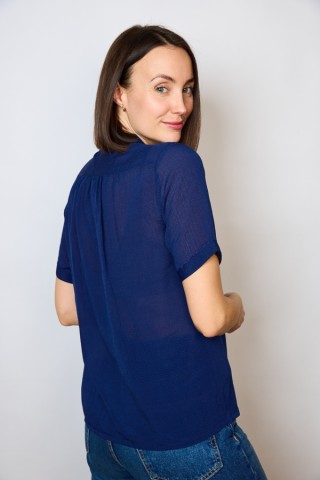 Camisa vintage azul marino- Ropa mujer SusiSweetdress