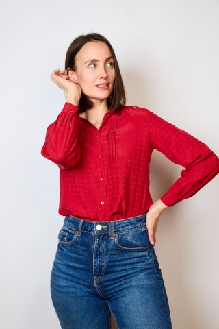 Camisa vintage roja- Ropa mujer SusiSweetdress