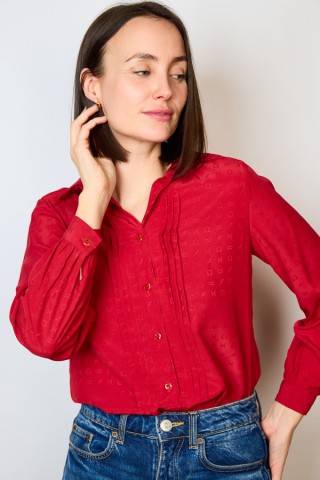 Camisa vintage roja- Ropa mujer SusiSweetdress
