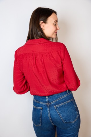 Camisa vintage roja- Ropa mujer SusiSweetdress