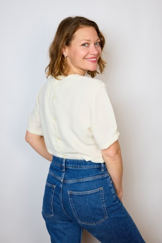 Camisa vintage  blanco roto con encaje- Ropa mujer SusiSweetdress