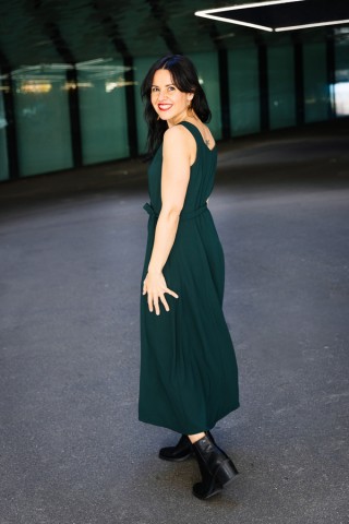 Vestid verde bosque con tirantes- Colección SusiSweetdress