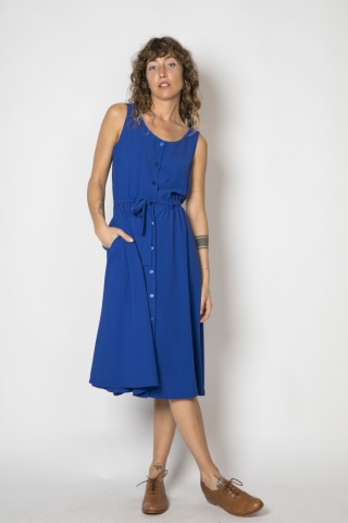 Vestid largo azul mar- Colección SusiSweetdress
