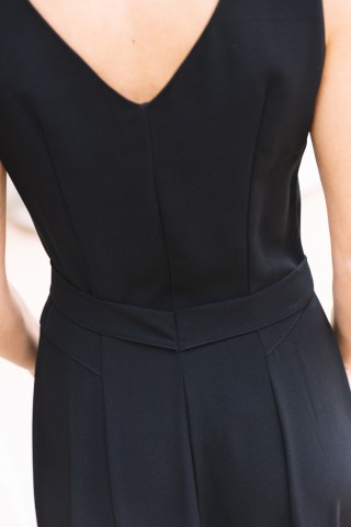 Vestid negro con tirantes con mucho vuelo Colección SusiSweetdress