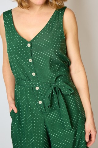 Mono verde con puntitos blancos- Colección SusiSweetdress