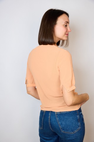 Camisa vintage naranja pastel- Ropa mujer SusiSweetdress