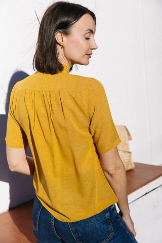 Camisa vintage mostaza- Ropa mujer SusiSweetdress