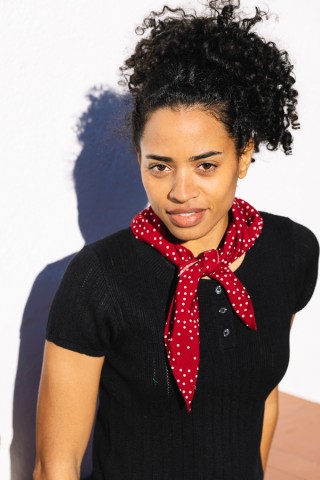 Pañuelo rojo con puntos blancos -Complementos SusiSweetdress