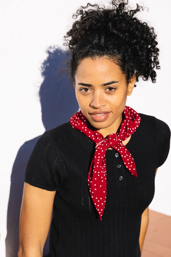 Pañuelo rojo con puntos blancos -Complementos SusiSweetdress