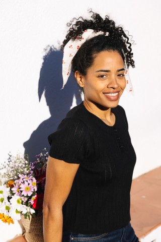 Pañuelo blanco con cerezas -Complementos SusiSweetdress