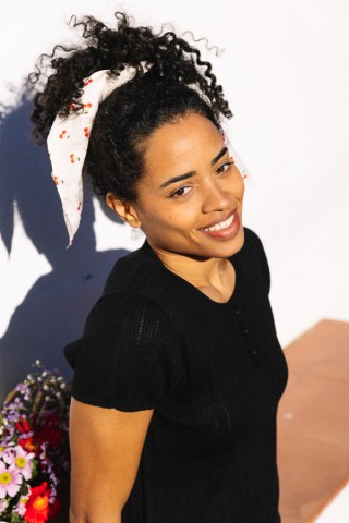 Pañuelo blanco con cerezas -Complementos SusiSweetdress