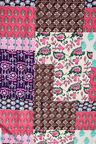 Pañuelo rosa con flores colores -Complementos SusiSweetdress