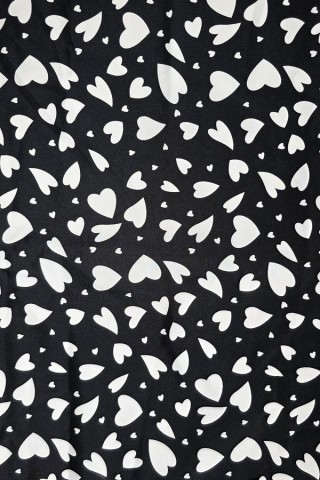 Pañuelo negro con corazones blancos -Complementos SusiSweetdress