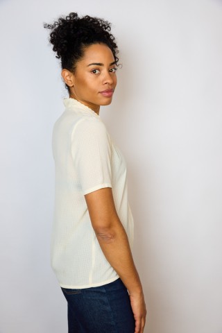 Camisa vintage beige claro con bordados- Ropa mujer SusiSweetdress