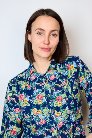 Camisa vintage azul con flores multicolor - Ropa mujer SusiSweetdress