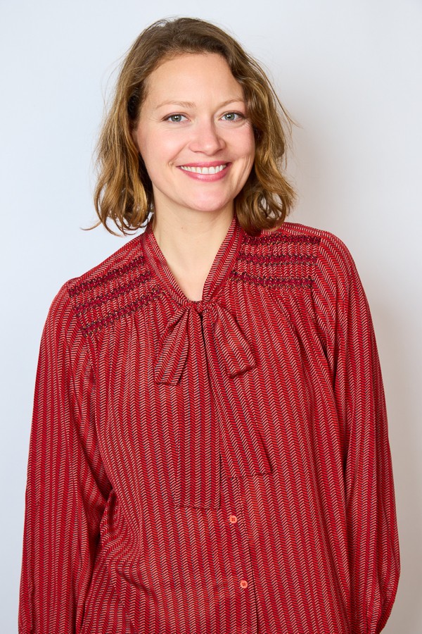 Camisa vintage roja estampado en zig-zag- Ropa mujer SusiSweetdress
