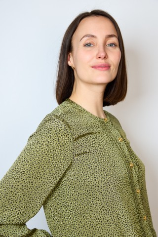 Camisa vintage verde estampado animal print- Ropa mujer SusiSweetdress