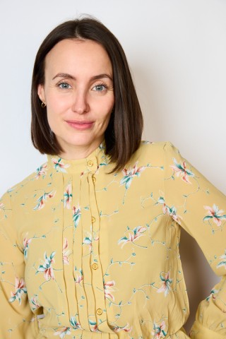 Camisa vintage amarillo pastel estampado floral- Ropa mujer SusiSweetdress