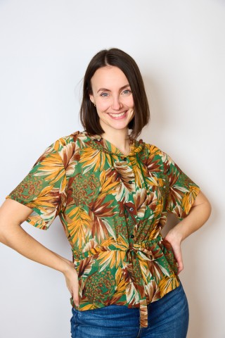 Camisa vintage verde con capucha- Ropa mujer SusiSweetdress