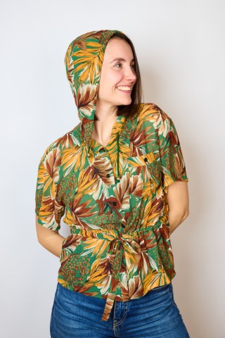 Camisa vintage verde con capucha- Ropa mujer SusiSweetdress