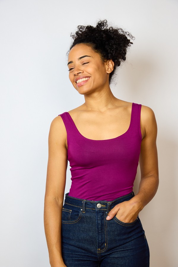 Camiseta básica SusiSweetdress purple tirantes- Ropa SusiSweetdress