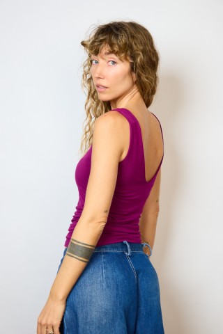 Camiseta básica SusiSweetdress purple tirantes espalda pico- Ropa SusiSweetdress