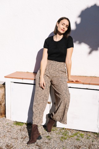 Pantalón palazzo leopardo- Ropa SusiSweetdress