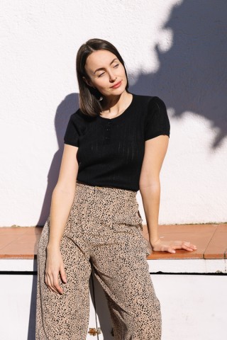 Pantalón palazzo leopardo- Ropa SusiSweetdress