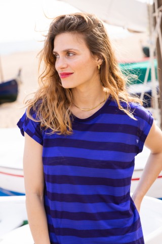 Camiseta SusiSweetdress a rayas azules- Ropa mujer SusiSweetdress