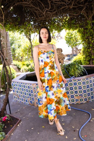 Vestido vintage tirantes finos de colorines - Ropa mujer vintage SusiSweetdress