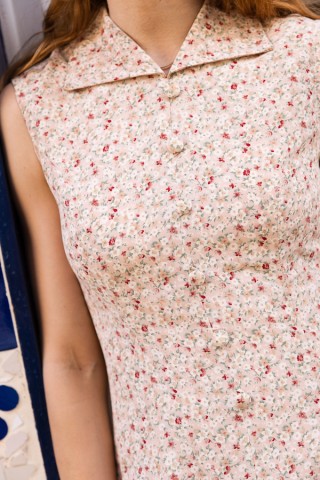 Vestido vintage rosa pastel con florecitas - Ropa mujer vintage SusiSweetdress