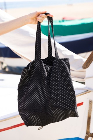 Bolsa negra con puntitos blancos- Complementos SusiSweetdress