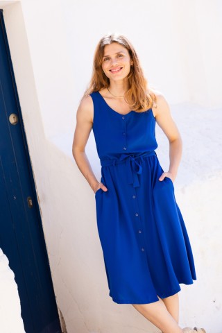 Vestid largo azul mar- Colección SusiSweetdress